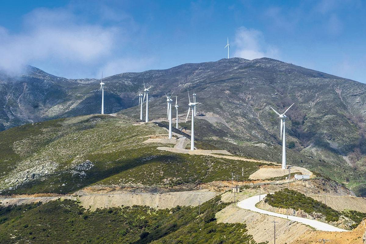 Windpark im Hinterland von Imperia